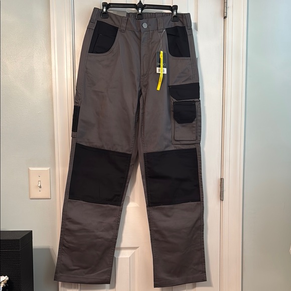 Other - NWT Powerfix Men's Size 32 Gray Work Cargo Pants with Black Reinforced Panels